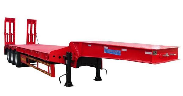 Tri Axle 80 Ton Lowboy Trailer Price USD22,000 to Zimbabwe