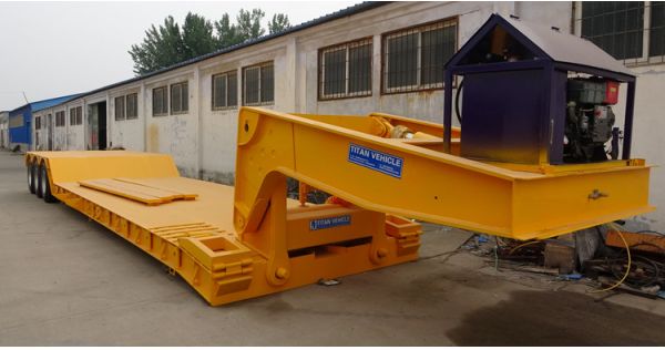 3 Axle 60 Ton Detachable Gooseneck Lowbed Trailer Promotional Price Only Need $29,500