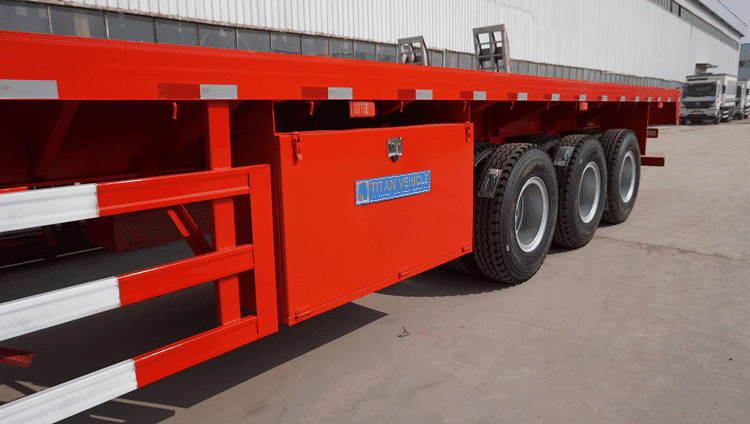 3 Axles 40FT Container Flatbed Trailer 