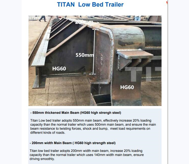 4 axle lowbed trailer