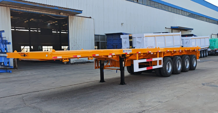 4 Axle Flatbed Semi Trailer for Sale in Tanzania