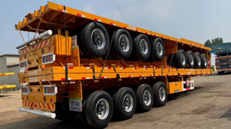 4 Axle Flatbed Semi Trailer for Sale in Tanzania