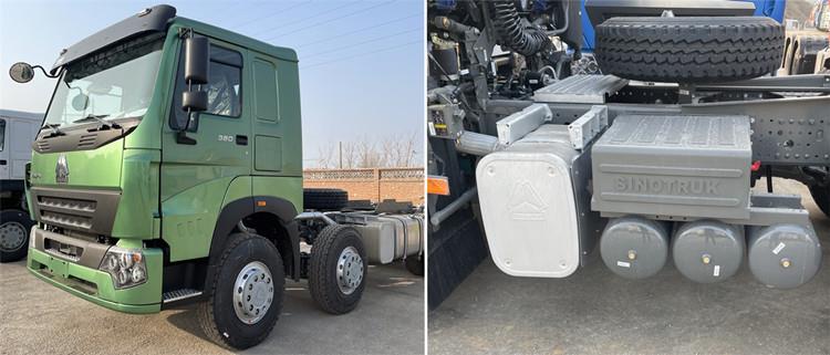 Sinotruk Howo 380 hp 8x4 12 Wheeler Cargo Truck Chassis for Sale