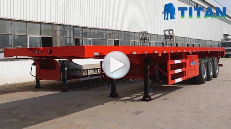 2 Axle 40 Ft Flatbed Trailer for Sale Near Me in Ghana