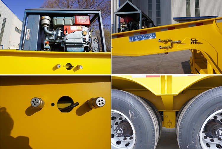 3 Axle 80 Ton Lowboy Detachable Gooseneck Trailer Dimensions for Sale