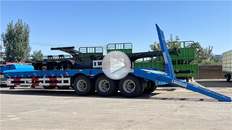 Low Bed Trailer 80 Tons for Sale Transport to Excavator