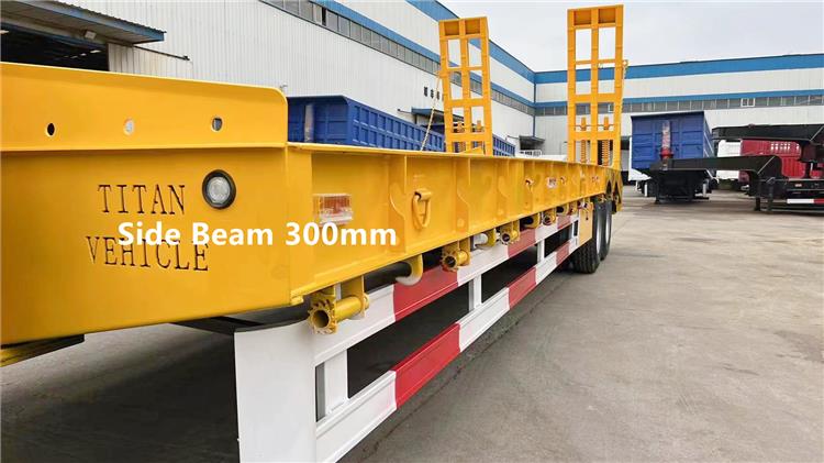 2 Axle Hydraulic Truck Trailer Low Bed Trailer for Sale In Mauritania