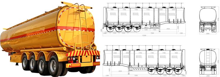 60000 Liters Oil Tanker Semi Trailer Price for Sale In Guyana
