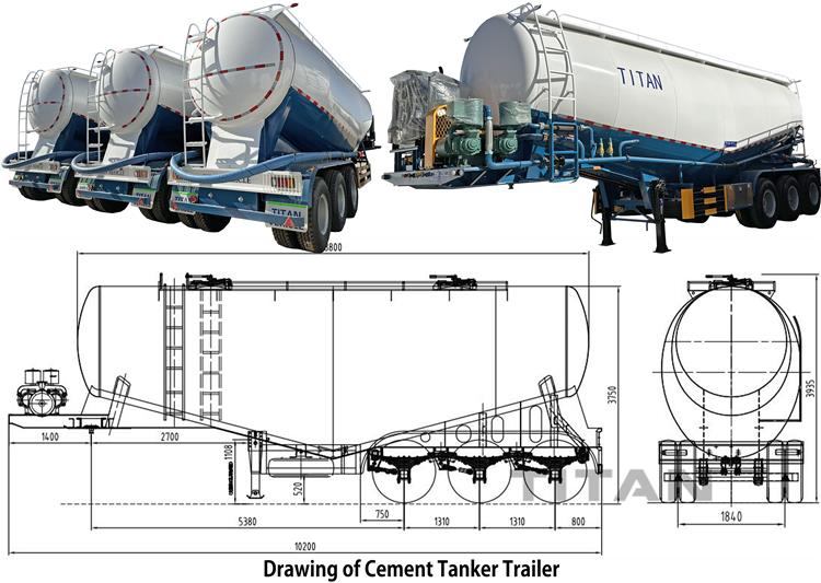 35CBM Bulker Cement Tanker Trailer Truck Price for Sale In Jamaica