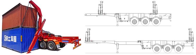 37 Ton Container Side Lifter Trailer for Sale in Tanzania