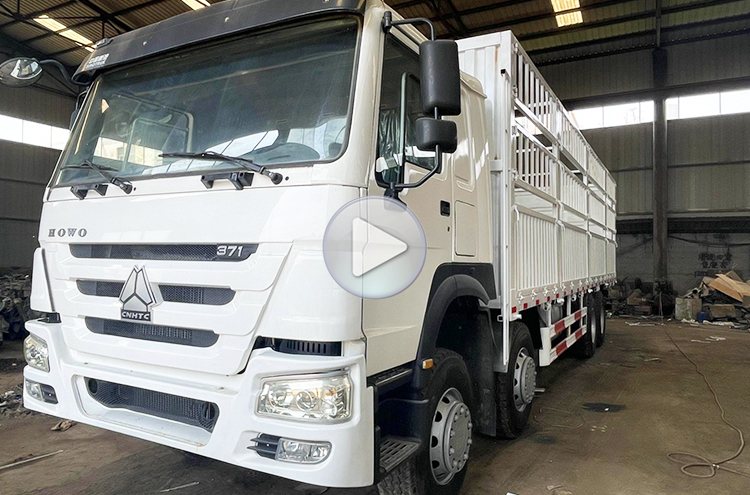 Second Hand Howo Flatbed Stake Cargo Truck for Sale