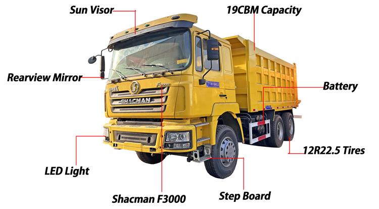 Used Shacman F3000 Dump Truck for Sale In Zambia
