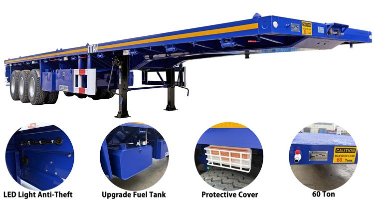 2025 New Tri Axle Flatbed Trailer for Sale In Ghana
