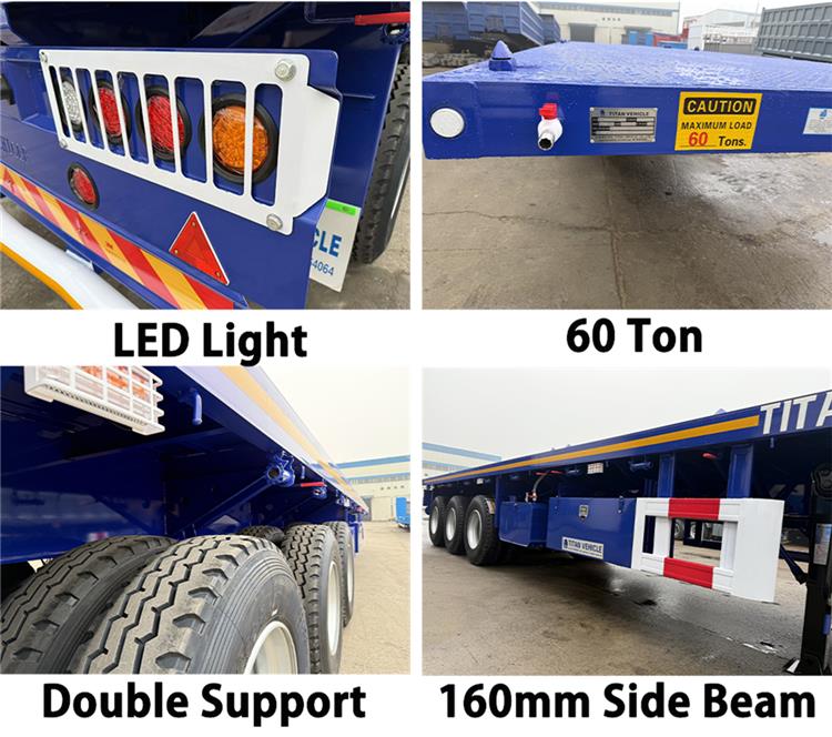 2025 New Tri Axle Flatbed Trailer for Sale In Ghana