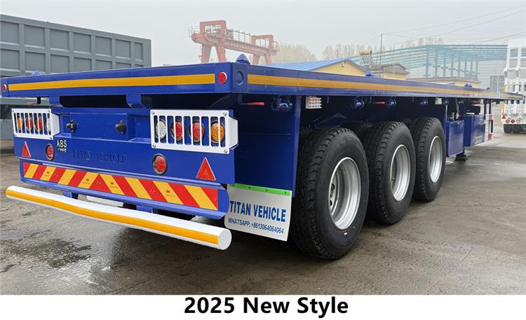 2025 New Tri Axle Flatbed Trailer for Sale In Ghana