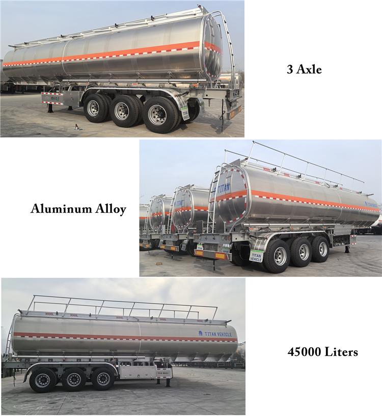3 Axle 45000 Liters Aluminum Tanker Trailer for Sale In Jamaica