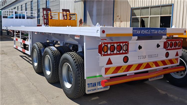 Triple Axle Shipping Flatbed Container Trailer for Sale In Saudi Arabia