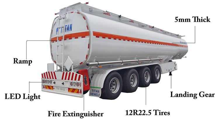 6 Axle 54000 Liters Oil Tanker Semi Trailer for Sale In Sierra Leone