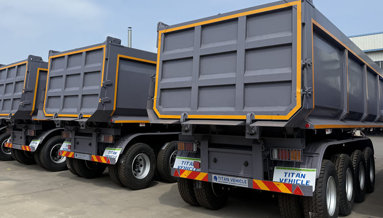 Heavy Duty Semi Dump Trailers for Sale in Ghana
